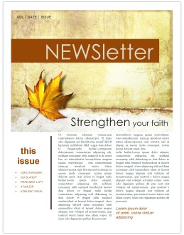 Autumn Newsletter Templates Free