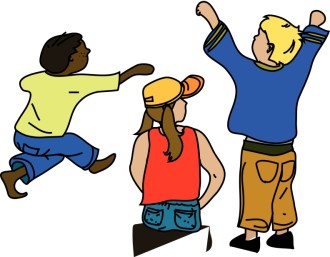 Children Playing At School Clip Art