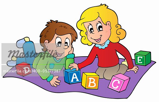 Children Playing Games Clipart