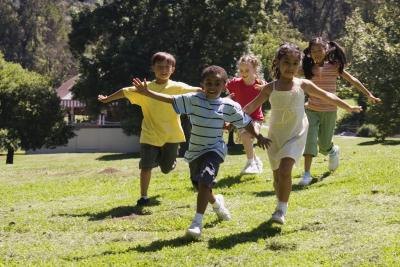 Children Playing Games Outside