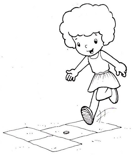 Children Playing In The Park Coloring Page