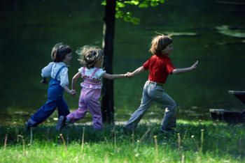 Children Playing Outside