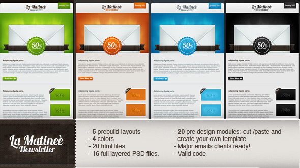 Email Newsletter Templates Psd