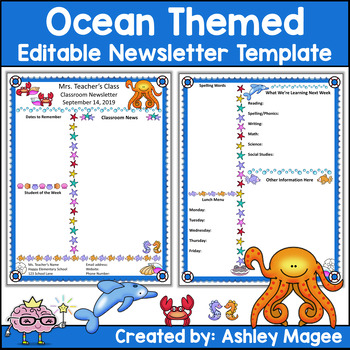 Free School Newsletter Templates For Teachers