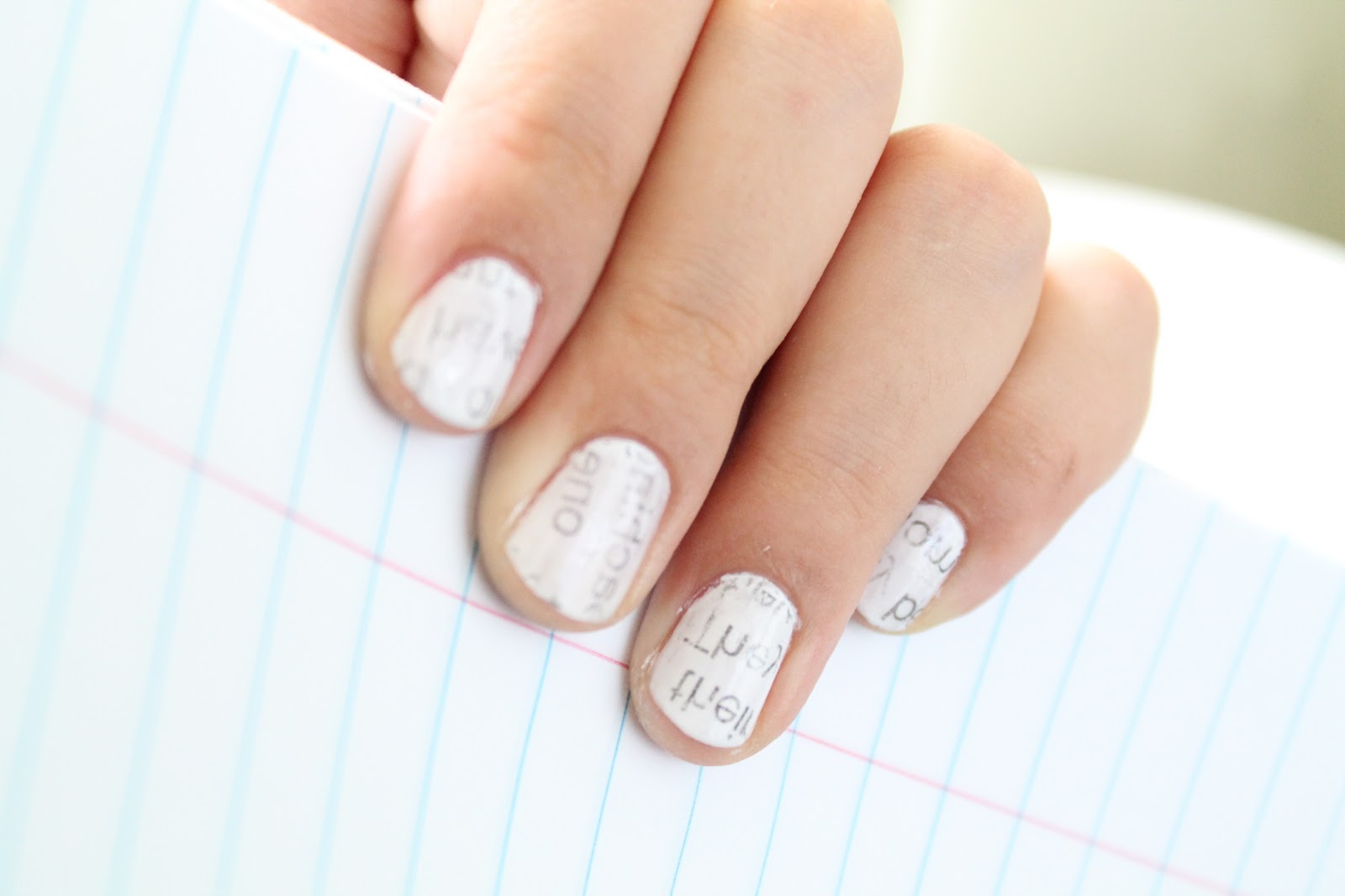 How To Do Newspaper Nails Using Water