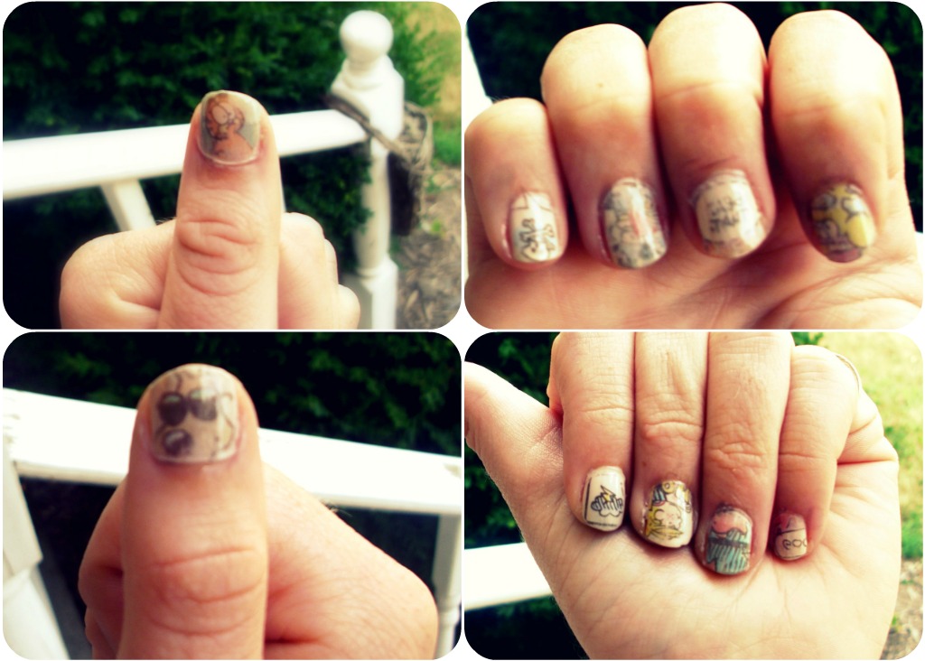 How To Do Newspaper Nails With Printer Paper