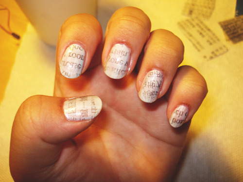 How To Make Newspaper Nails Darker