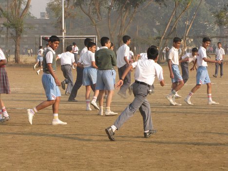 Indian Children Playing Outside