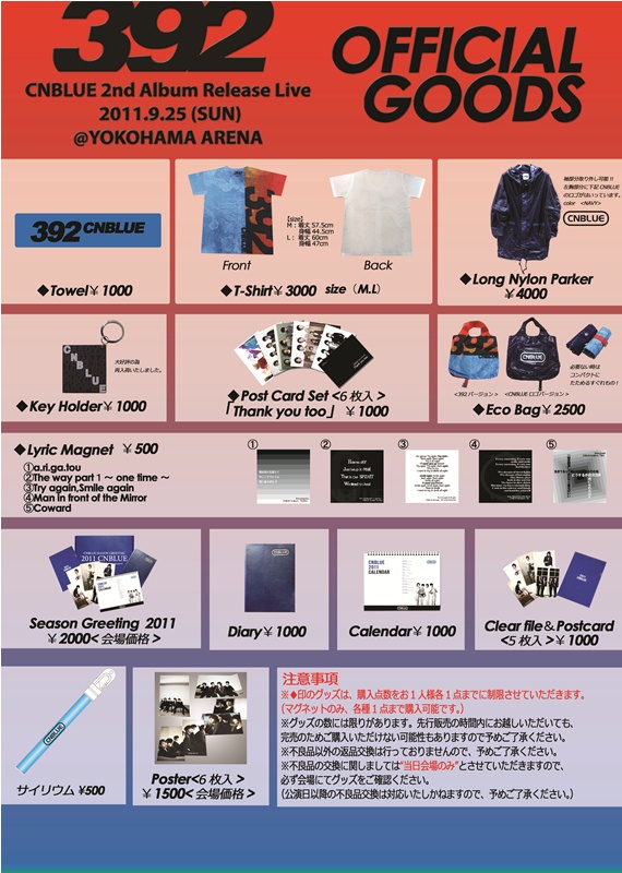 Infinite Summer Concert Merchandise