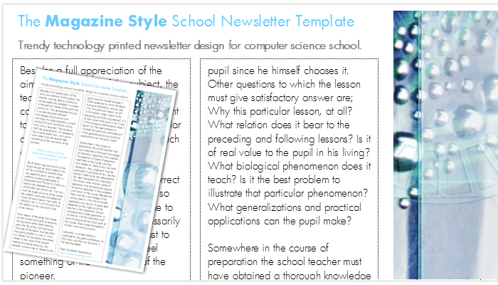 Newsletter Templates For Schools By Microsoft