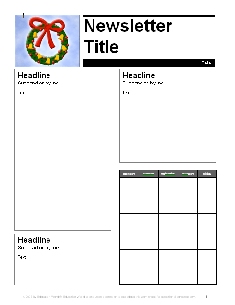 Newsletter Templates For Teachers For Free