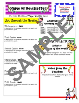 Newsletter Templates For Teachers To Parents