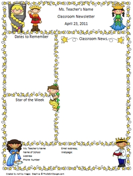 Newsletter Templates For Teachers To Parents