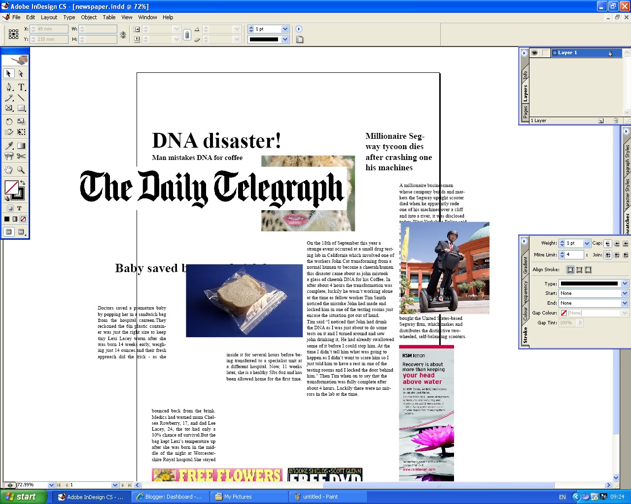 Newspaper Front Page Template Indesign