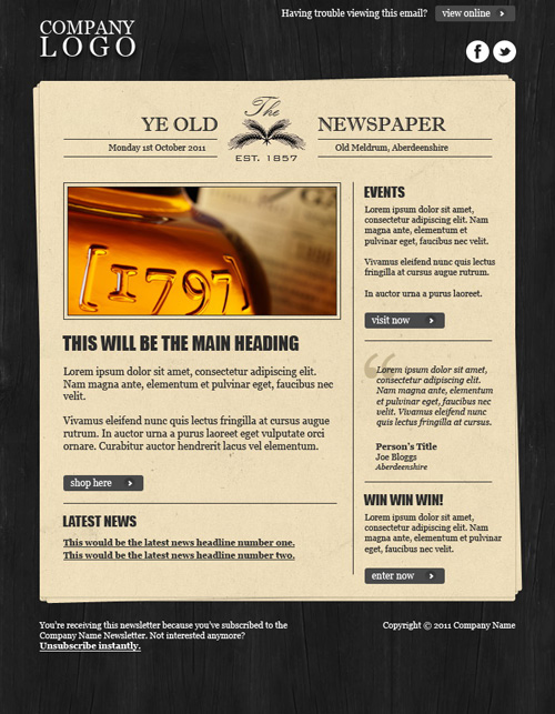 Newspaper Front Page Template Indesign