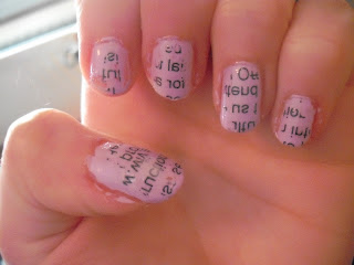 Newspaper Nails With Water