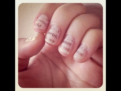 Newspaper Nails With Water Step By Step