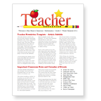 School Newsletter Formats Free